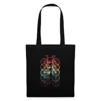 Bicycle Road Bike Vintage Retro Grunge - Tote Bag - black - Front