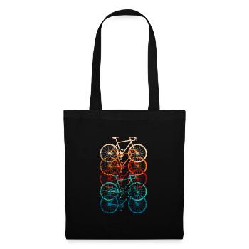 Bicycle Road Bike Vintage Retro Grunge - Tote Bag - black - Front