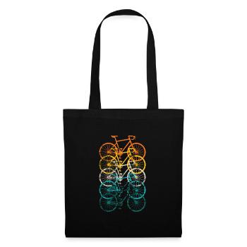 Bicycle Road Bike Vintage Retro Grunge - Tote Bag - black - Front