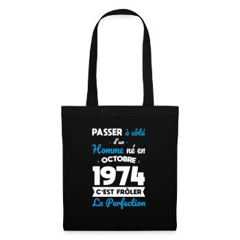 50th Anniversary - Born in October 1974 - Tote Bag - black - Front