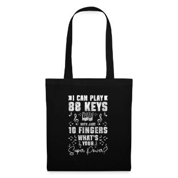 Piano Player Musical Musician Instrument - Tote Bag - black - Front