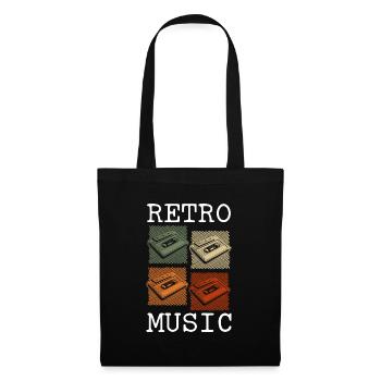 Cassette Rétro 80s Original - Sac en tissu - noir - Devant