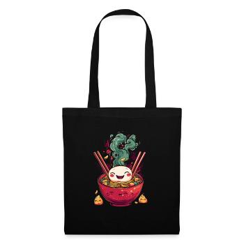 Bol de Ramen Gaï Kawaii Japon - Sac en tissu - noir - Devant