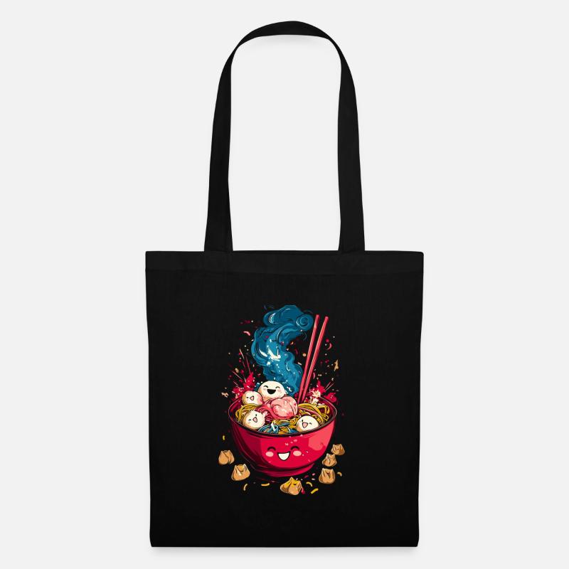 Kawaii Ramen Bowl - Tote Bag - black