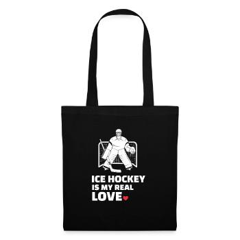 J’adore le hockey sur glace - Sac en tissu - noir - Devant