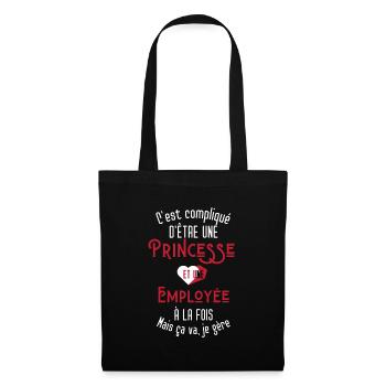 C'est compliqué d'être Une Princesse et Employée - Sac en tissu - noir - Devant