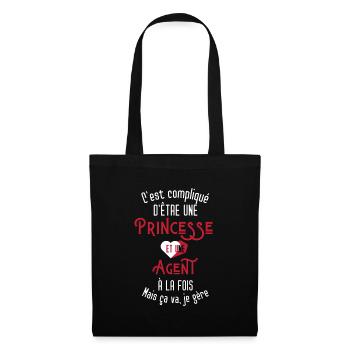 C'est compliqué d'être Une Princesse Traductrice - Sac en tissu - noir - Devant