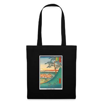 Art japonais Hiroshige - Sac en tissu - noir - Devant