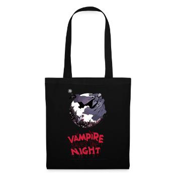 Für Comic Fans - "Vampire Saves the Night" - Stoffbeutel - Schwarz - Vorne