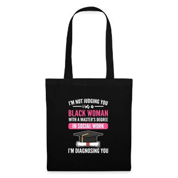 Cérémonie de remise des diplômes de maîtrise - Sac en tissu - noir - Devant