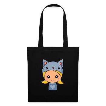 Kawaii Chibi Vêtements Kawaii Kawaii Sticker Manga - Sac en tissu - noir - Devant