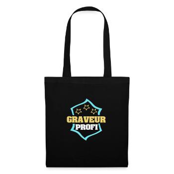 Gift for Engraver - Tote Bag - black - Front