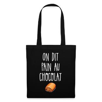 On dit pain au chocolat - Sac en tissu - noir - Devant