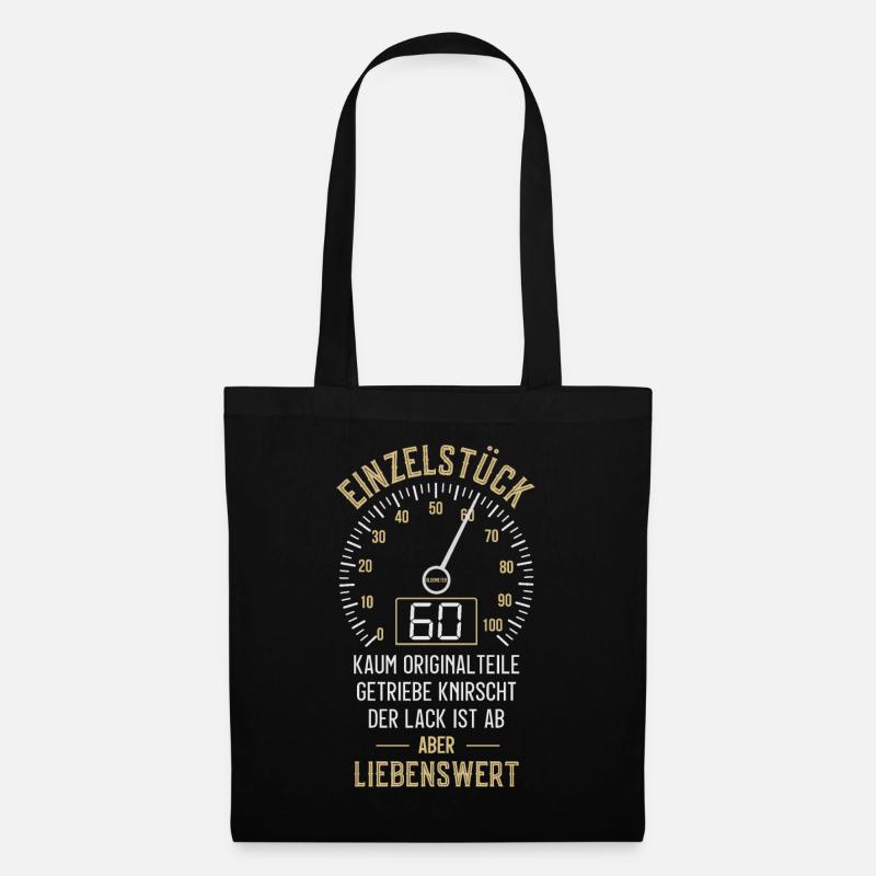 60. GEBURTSTAG EINZELSTÜCK TACHO 1963 OLDOMETER - Stoffbeutel - Schwarz