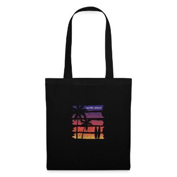 Cool Amelia Island Florida Surfing Fan Beach Palm - Stoffbeutel - Schwarz - Vorne
