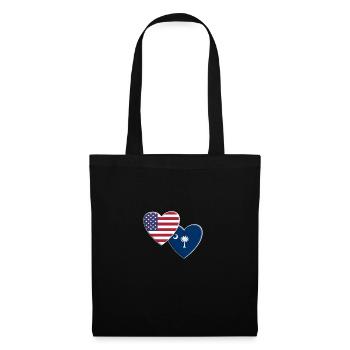 États-Unis Drapeau de l’État américain de Caroline du Sud - Sac en tissu - noir - Devant