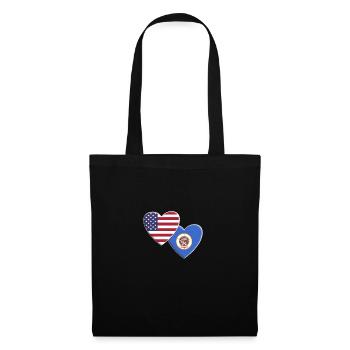 États-Unis État américain du Minnesota Drapeau patriotique - Sac en tissu - noir - Devant