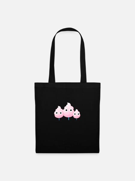 Zucchero filato, Famiglia, Zucchero, Rosa - Borsa di stoffa - nero