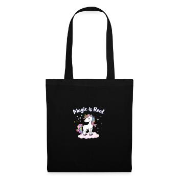 La magie est une véritable licorne Inspiration L’art pour les rêveurs - Sac en tissu - noir - Devant