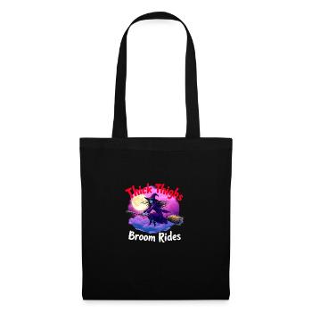 Halloween Witch Thick Thighs Broom Rides Fun - Tote Bag - black - Front