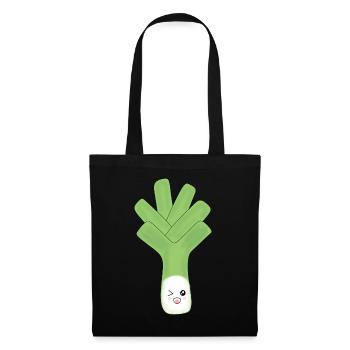 Poireau Oignon Costume Carnaval Carnaval Légumes - Sac en tissu - noir - Devant