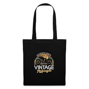 biker vintage cadeau anniversaire moto homme - Sac en tissu - noir - Devant