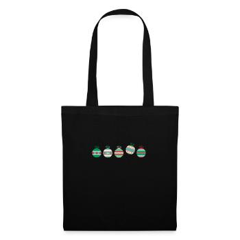 Weihnachtskugelset 2 - Stoffbeutel - Schwarz - Vorne