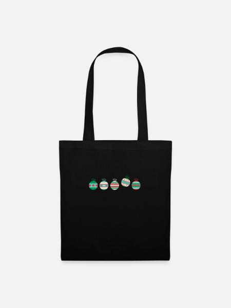Weihnachtskugelset 2 - Stoffbeutel - Schwarz