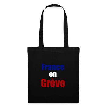 France en grève - Sac en tissu - noir - Devant