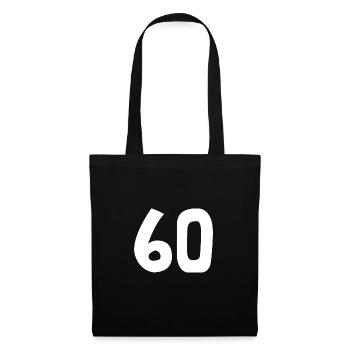 60. 60 YEARS. 60th ANNIVERSARY. 60TH BIRTHDAY. - Tote Bag - black - Front