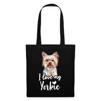 Yorkshire Terrier I Love My Yorkie funny saying - Tote Bag - black - Front