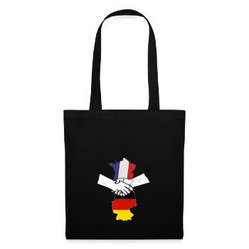 deutsch - französische Freundschaft / Geschenkidee - Stoffbeutel - Schwarz - Vorne