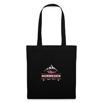 Pêche en Norvège - Sac en tissu - noir - Devant
