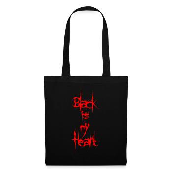 Black is my Heart - Stoffbeutel - Schwarz - Vorne