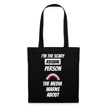 Gay Pride Month Gift LGBTQ Funny Asexual - Tote Bag - black - Front