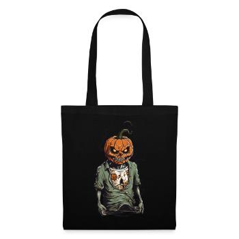 Spooky Pumpkin Zombie Halloween Night Horror - Tote Bag - black - Front
