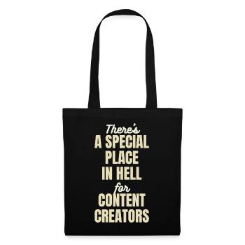 Special Place in Hell - Citation amusante du créateur -Lumière - Sac en tissu - noir - Devant