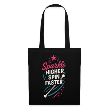 Baton Twirler Majorette Captain Squad Club - Tote Bag - black - Front