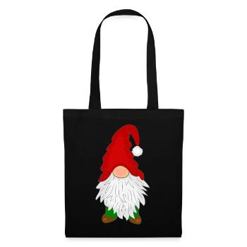 Gnome à barbe - Sac en tissu - noir - Devant