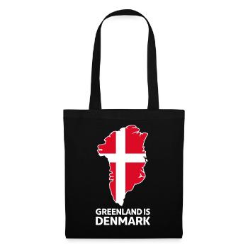 Carte du drapeau Groenland-Danemark - Sac en tissu - noir - Devant