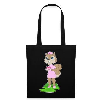 Squirrel Birthday Nurse - Tote Bag - black - Front