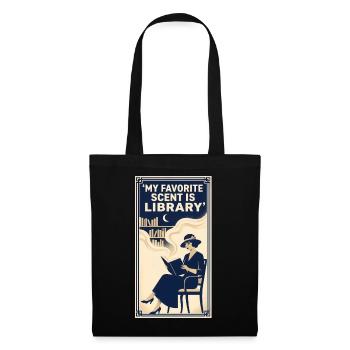Bibliothèque de parfums préférée | Amour des livres - Sac en tissu - noir - Devant
