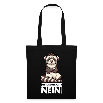 Bevor Du Fragst Nein Frettchen Frettchenbesitzer - Stoffbeutel - Schwarz - Vorne