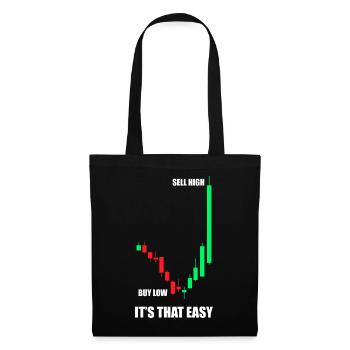 Acheter bas vendre cher Marché boursier Trader en bourse - Sac en tissu - noir - Devant