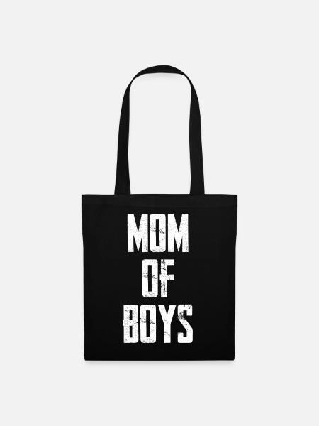 Mom Of Boys - Stoffbeutel - Schwarz
