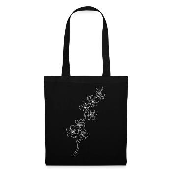 Blossom Lines Cherry Blossoms - Tote Bag - black - Front