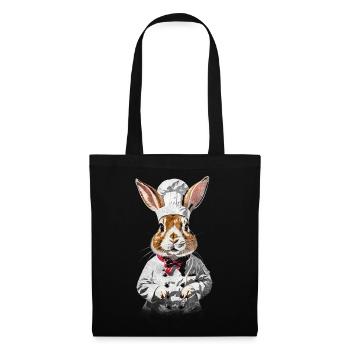 Chef Rabbit - Stoffbeutel - Schwarz - Vorne