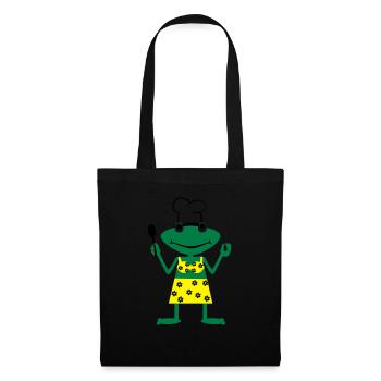 Cook frog - Stoffbeutel - Schwarz - Vorne