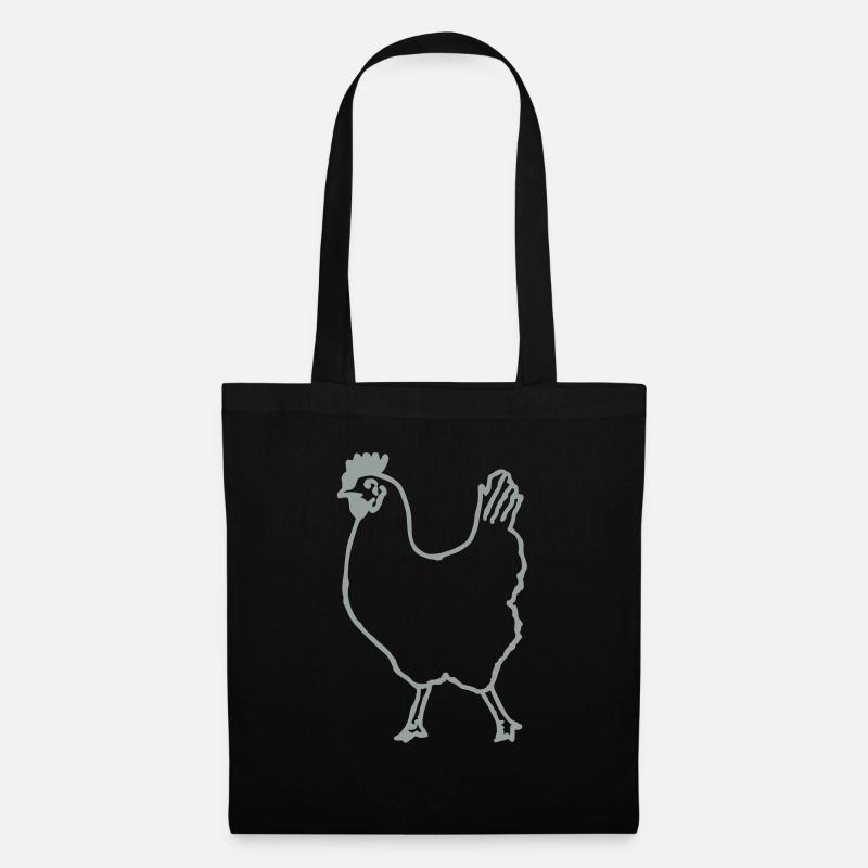 Huhn - Stoffbeutel - Schwarz
