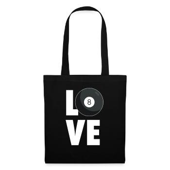 L’amour billard billard billard - Sac en tissu - noir - Devant